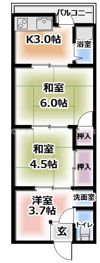 東野マンションの間取り画像