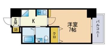 エンクレスト渡辺通の間取り画像