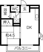 金屋ハイツの間取り画像