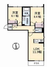 グランベレオ三吉 A棟の間取り画像