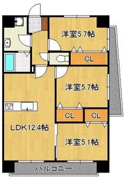 アローネ諏訪町の間取り画像