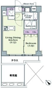 プラチナコート中目黒の間取り画像