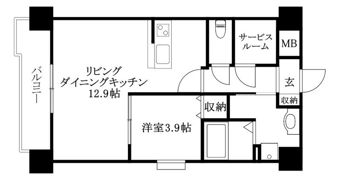 モンテルーチェ千舟町の間取り画像