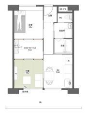 山科市営住宅－3棟 3棟の間取り画像