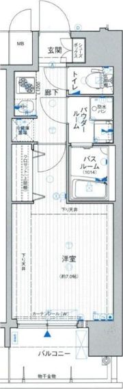 ジュネーゼロイヤルレジデンス梅田東の間取り画像