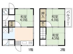 庚午中二丁目アパートの間取り画像