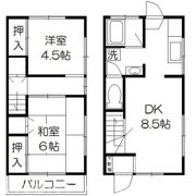 志田テラスハウスの間取り画像