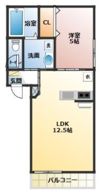 シャンテ経田Ⅱの間取り画像