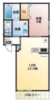 シャンテ経田Ⅱの間取り画像