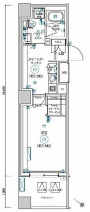LEXE AZEST横濱関内の間取り画像