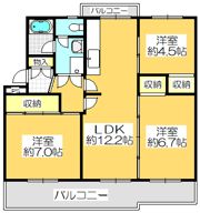 ヴィラナリー屋島5号棟の間取り画像