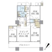 Brillia Mare 有明 TOWER＆GARDENの間取り画像