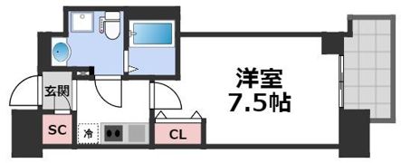 セレニテ谷九プリエの間取り画像