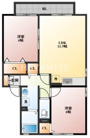 コンフォール竹松 I棟の間取り画像