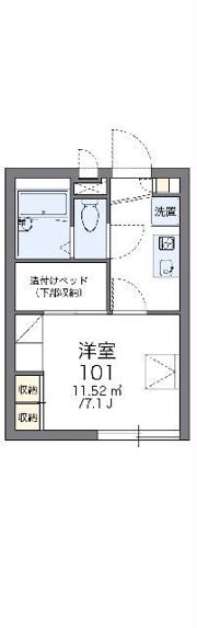 レオパレスセントクレアの間取り画像