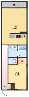 EXCEL長田 Bの間取り画像
