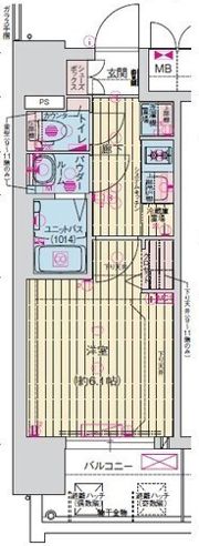 プレサンス緑橋ソレアスの間取り画像