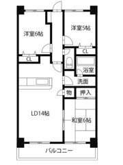 グランディール矢三Cの間取り画像