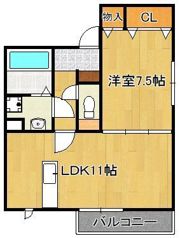 パルタージュ中間の間取り画像