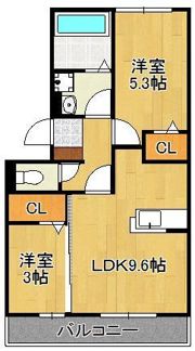 あぅん霧ヶ丘の間取り画像