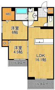 アピアランス中井の間取り画像