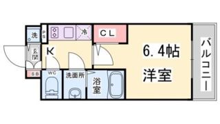 エスリード神戸兵庫駅アクアヴィラの間取り画像