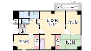 カルム湊川の間取り画像