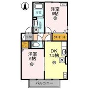 リビングタウン南四ツ居 Aの間取り画像
