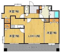 ニューリバー九工大駅前の間取り画像