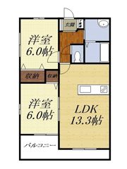 エスポワール内野台の間取り画像