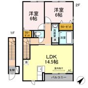 リバブル北高下B棟 Bの間取り画像