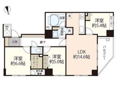 ライオンズタワー平和大通りシティマークスの間取り画像