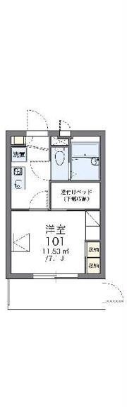 レオパレスマイムの間取り画像