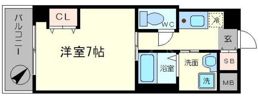 ELLE難波WESTの間取り画像