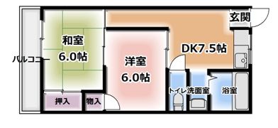 ヒロミツイーストの間取り画像