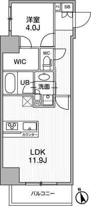 シーズンフラッツ浅草言問通りの間取り画像