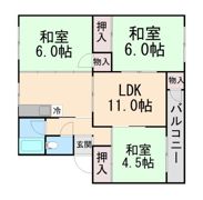 岡本ハイツの間取り画像