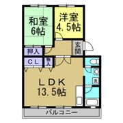 ハイツ鷹ノ羽B棟の間取り画像