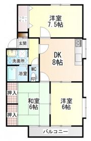 グランデュール横山 A棟の間取り画像