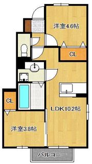 エスポワール 下城野IIIの間取り画像
