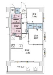 スプランディッド天王寺SOUTH (旧スプランディッド駒川中野駅前)の間取り画像