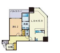 KDXレジデンス大濠ハーバービュータワーの間取り画像