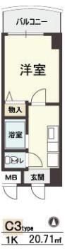 HOPE CITY天神橋の間取り画像