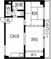 幸栄ハイツ城下の間取り画像