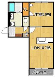 クラヴィエ三萩野 G棟の間取り画像