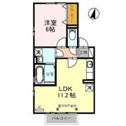 クレール森田 Bの間取り画像