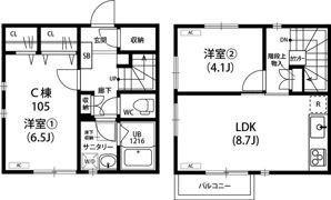 リブリ・カームコート恋ヶ窪の間取り画像