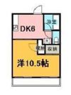上東コーポ 西の間取り画像
