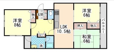 ハイツ仏天垣の間取り画像