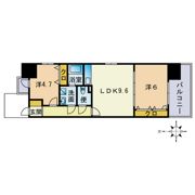 ラディウー大濠北の間取り画像